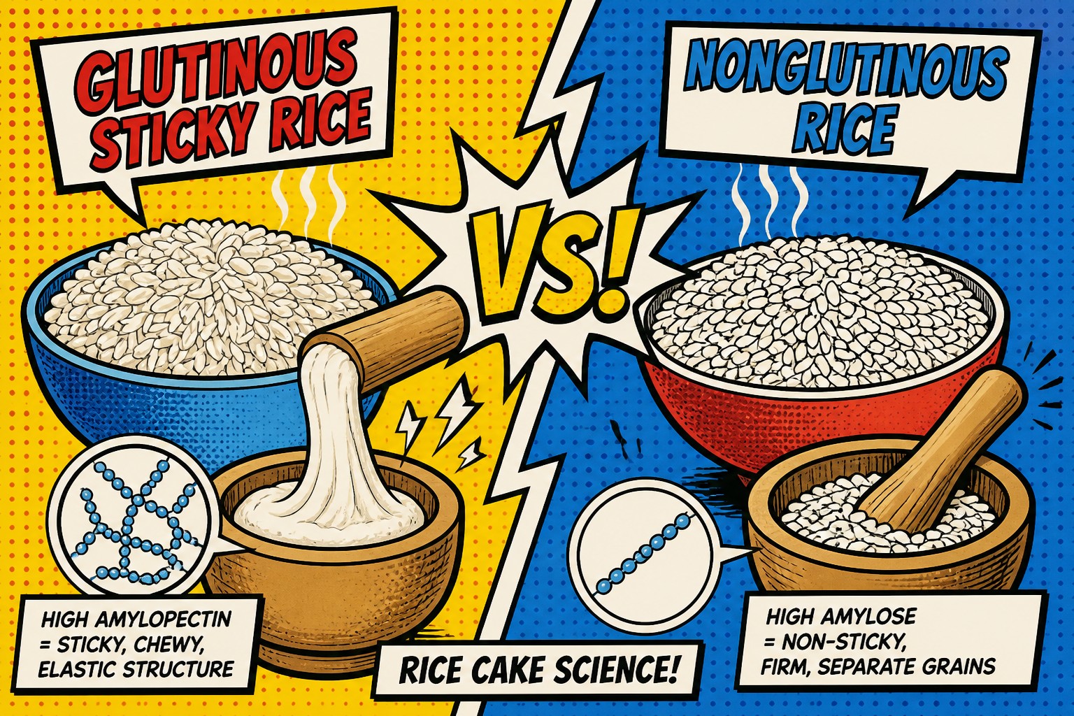 The Science and Art: Glutinous vs. Non-Glutinous Rice